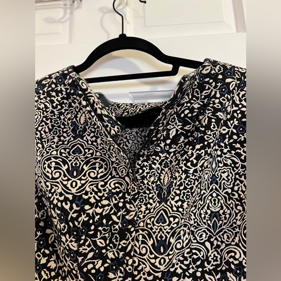 H&M Embroidered Dress - Blue and Tan size 6 - Picture 8 of 9